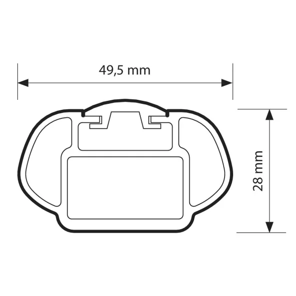 Alumia In-Rail, set complet de bare portbagaj din aluminiu - M - Evos IA