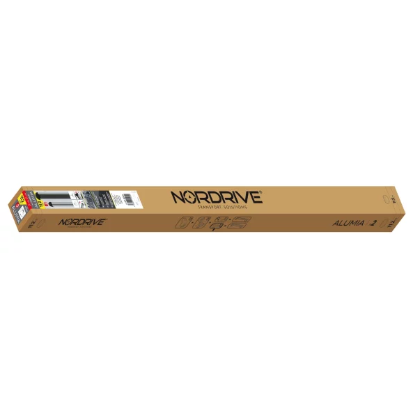 Alumia, pereche de bare portbagaj din aluminiu - M - 120 cm