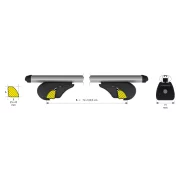 Alumia Rail, set complet de bare portbagaj din aluminiu - S - Evos RA