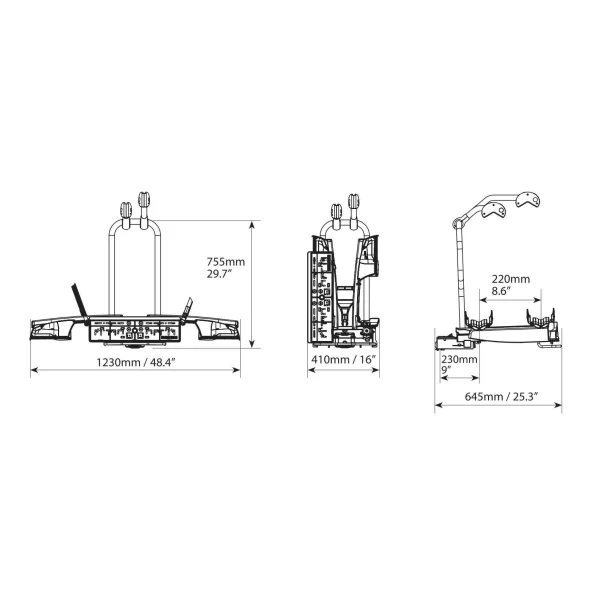 Asura 2, suport biciclete cu fixare pe carligul de remorcare - 2 biciclete