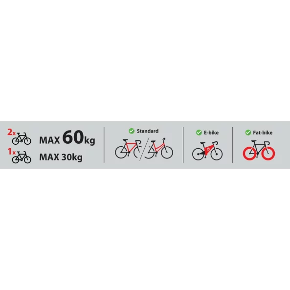 Asura 2, suport biciclete cu fixare pe carligul de remorcare - 2 biciclete
