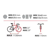 Asura 3, suport biciclete cu fixare pe carligul de remorcare - 3 biciclete