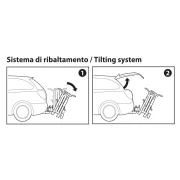 Asura 3, suport biciclete cu fixare pe carligul de remorcare - 3 biciclete