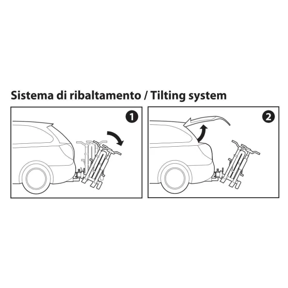 Asura 3, suport biciclete cu fixare pe carligul de remorcare - 3 biciclete