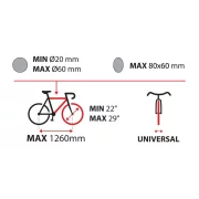 Bike-One, suport din otel pentru bicicleta - Negru