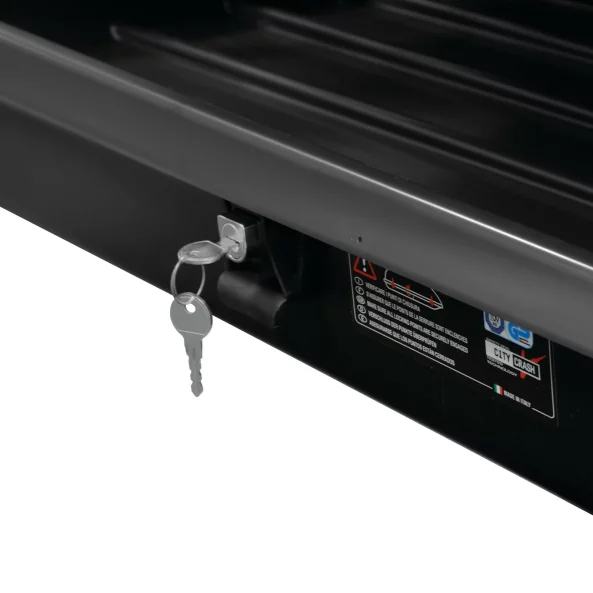 Box 333, cutie portbagaj ABS, 333 l - Negru embosat
