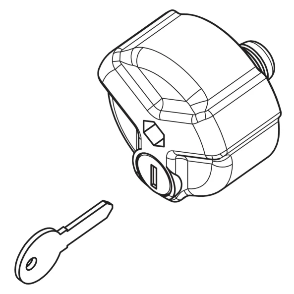 Buton de strangere cu incuietoare