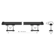 Club, set complet de bare portbagaj din otel - XL - 135 cm