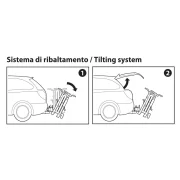Elix 2, suport biciclete cu fixare pe carligul de remorcare - 2 biciclete
