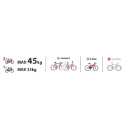 Elix 2, suport biciclete cu fixare pe carligul de remorcare - 2 biciclete
