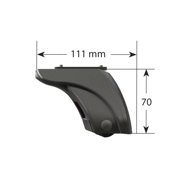Evos LP (profil redus), kit de 4 picioare pentru toata gama de bare portbagaj Nordrive