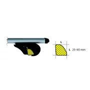 Evos RA (Rail Alu), kit de 4 picioare pentru bare de aluminiu Silenzio, Alumia, Helio