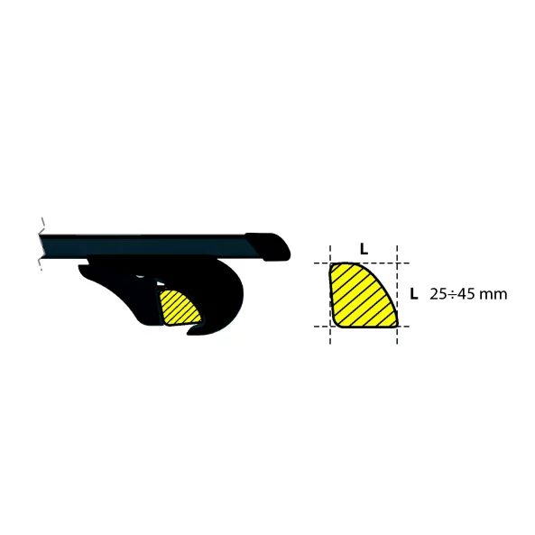 Evos RS (Rail Steel), kit de 4 picioare pentru bare de otel Quadra