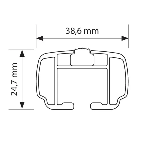 Helio Rail, set complet de bare portbagaj din aluminiu - S - Evos RA
