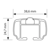 Helio Rail, set complet de bare portbagaj din aluminiu - S - Evos RA