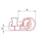K-0, rola incarcare cu fixare pe bara portbagaj din otel Nordrive Kargo - 64 cm
