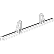 K-1, set opritoare incarcatura, cu fixare pe bara portbagaj din otel Nordrive Kargo, 2buc - 11 cm