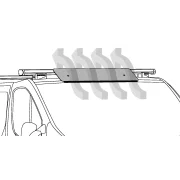 K-11, Aero Kargo Deflector cu fixare pe bara portbagaj din otel Nordrive Kargo si sistemul Kargo Rack - 110 cm