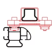 Kargo Rack System, set de 2 adaptoare pentru fixarea pe bara portbagaj Kargo si Kargo-Plus