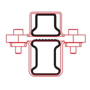 Kargo Rack System, set de 2 adaptoare pentru fixarea pe bara portbagaj Kargo si Kargo-Plus