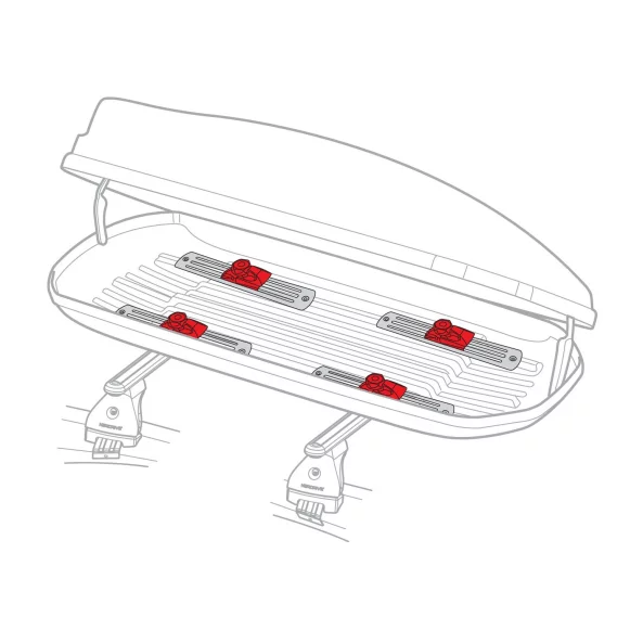 Kit de fixare rapida pentru cutiile portbagaj Nordrive seriile 430/430D/530/530D/630/630D