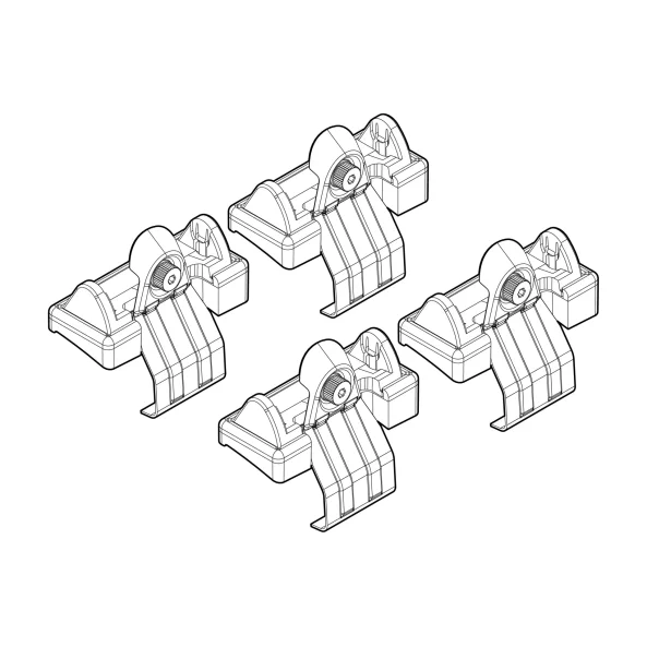 Kit de montaj pentru bare Alumia, Quadra, Silenzio C001 - Ford