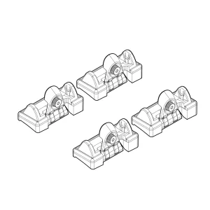 Kit de montaj pentru bare Alumia, Quadra, Silenzio C004 - Renault