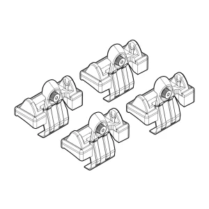 Kit de montaj pentru bare Alumia, Quadra, Silenzio C009 - Toyota