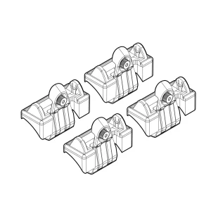 Kit de montaj pentru bare Alumia, Quadra, Silenzio C010 - Audi