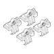 Kit de montaj pentru bare Alumia, Quadra, Silenzio C017 - Alfa Romeo