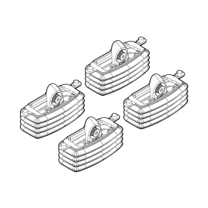 Kit de montaj pentru bare Alumia, Quadra, Silenzio C020 - Fiat, Lancia