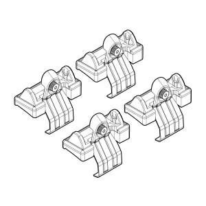 Kit de montaj pentru bare Alumia, Quadra, Silenzio C021 - Honda
