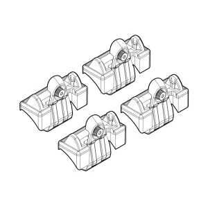 Kit de montaj pentru bare Alumia, Quadra, Silenzio C024 - Volkswagen