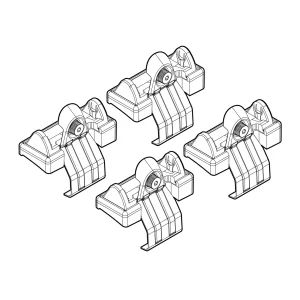 Kit de montaj pentru bare Alumia, Quadra, Silenzio C025 - Bmw