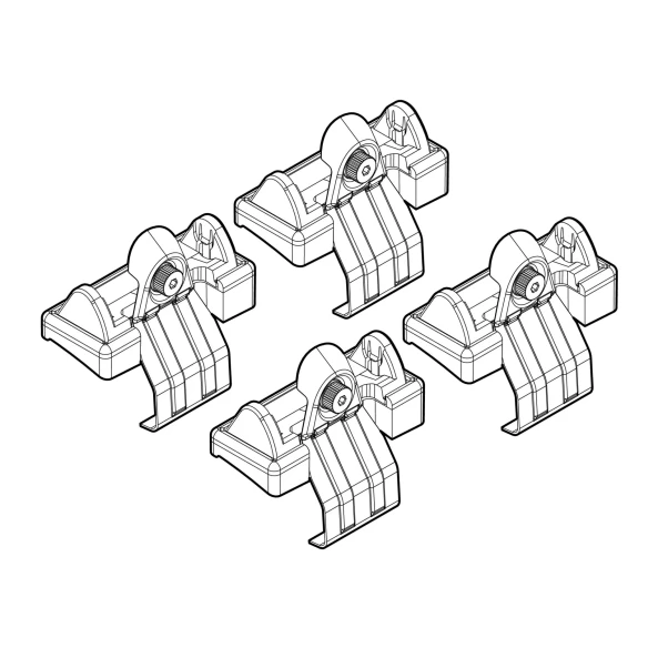 Kit de montaj pentru bare Alumia, Quadra, Silenzio C025 - Bmw