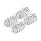 Kit de montaj pentru bare Alumia, Quadra, Silenzio C027 - Kia, Mazda