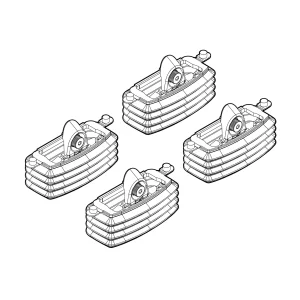 Kit de montaj pentru bare Alumia, Quadra, Silenzio C031 - Seat