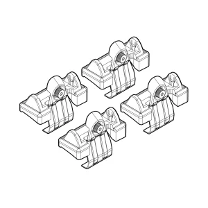 Kit de montaj pentru bare Alumia, Quadra, Silenzio C035 - Audi