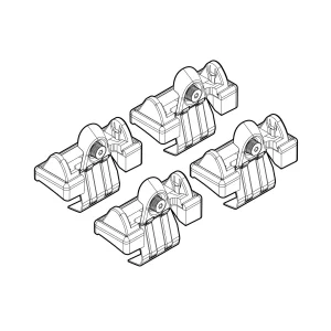 Kit de montaj pentru bare Alumia, Quadra, Silenzio C041 - Skoda