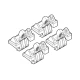 Kit de montaj pentru bare Alumia, Quadra, Silenzio C041 - Skoda