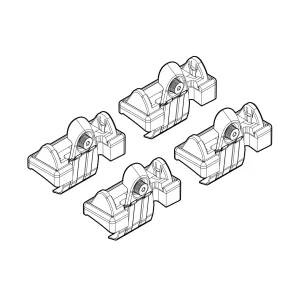 Kit de montaj pentru bare Alumia, Quadra, Silenzio C045 - Seat