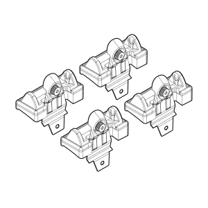 Kit de montaj pentru bare Alumia, Quadra, Silenzio C048 - Chevrolet