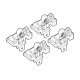 Kit de montaj pentru bare Alumia, Quadra, Silenzio C048 - Chevrolet