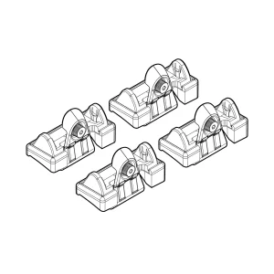 Kit de montaj pentru bare Alumia, Quadra, Silenzio C051 - Mazda