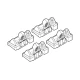 Kit de montaj pentru bare Alumia, Quadra, Silenzio C051 - Mazda