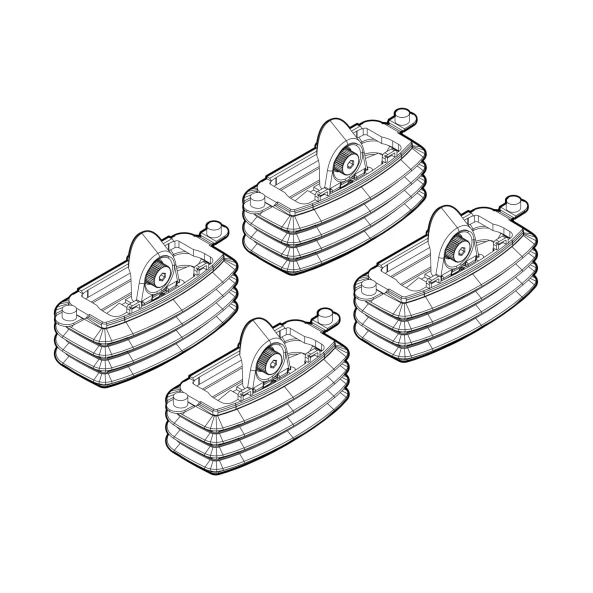 Kit de montaj pentru bare Alumia, Quadra, Silenzio C053 - Fiat