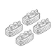 Kit de montaj pentru bare Alumia, Quadra, Silenzio C059 - Bmw, Ford, Saab