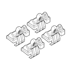 Kit de montaj pentru bare Alumia, Quadra, Silenzio C062 - Fiat