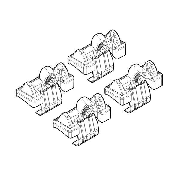 Kit de montaj pentru bare Alumia, Quadra, Silenzio C062 - Fiat