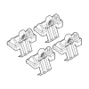 Kit de montaj pentru bare Alumia, Quadra, Silenzio C103 - Fiat 500L 09/12>12/22, 500L Cross 06/17>12/22, 500L Living 07/13>05/17, 500L Trekking 11/13>05/17, 500L Wagon 06/17>03/21